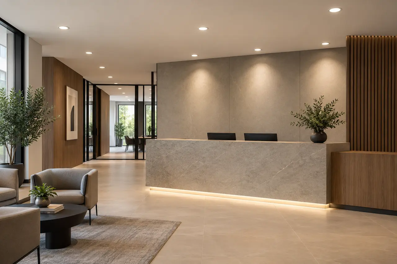 Mise en situation de la gamme Downlight tertiare par WIXLED