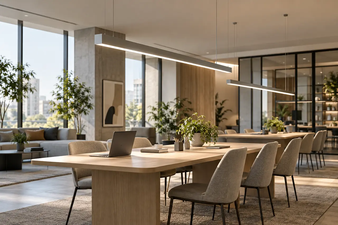 Mise en situation de la gamme Luminaire suspension par WIXLED