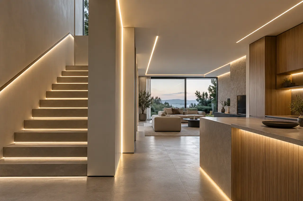 Mise en situation de la gamme Bandes LED & Profils aluminium par WIXLED