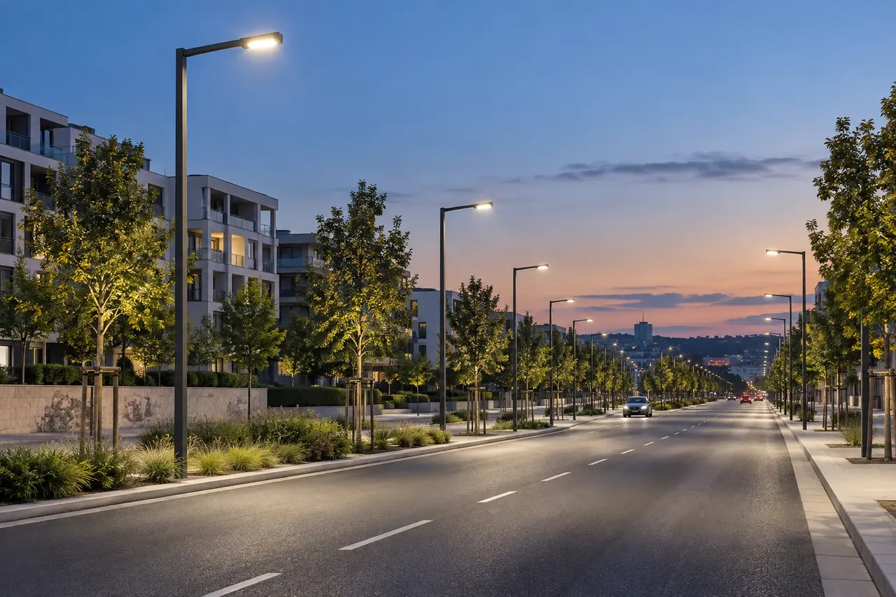 Mise en situation de la gamme Luminaires routiers & voirie par WIXLED