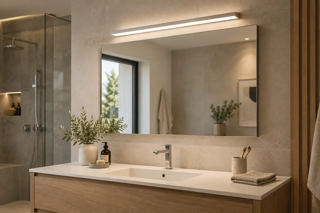Mise en situation de la gamme Réglette SDB par WIXLED